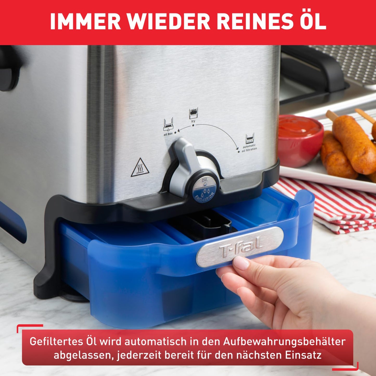 Tefal Oleoclean Pro Fritteuse – 3,5L, 2300W, Edelstahl