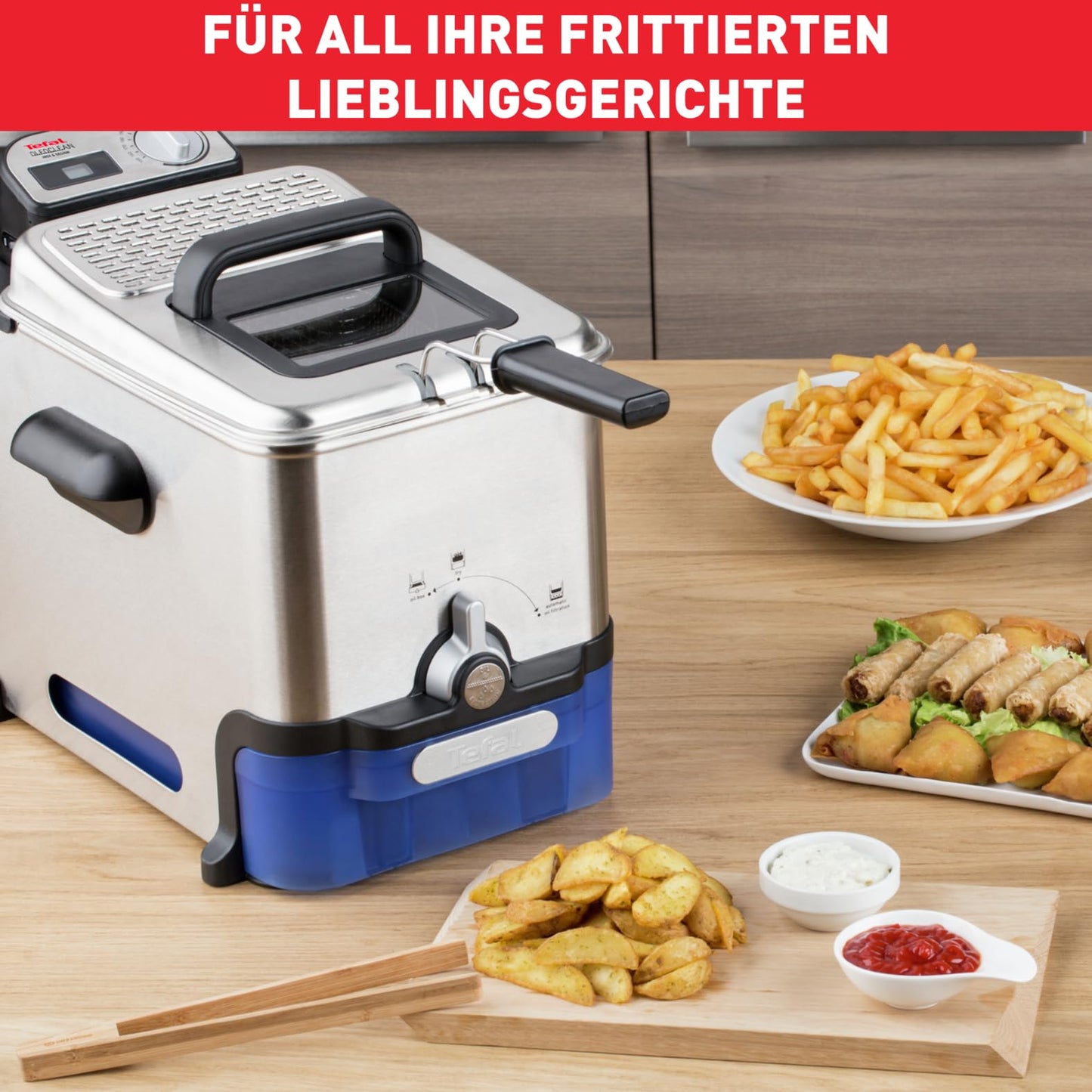 Tefal Oleoclean Pro Fritteuse – 3,5L, 2300W, Edelstahl